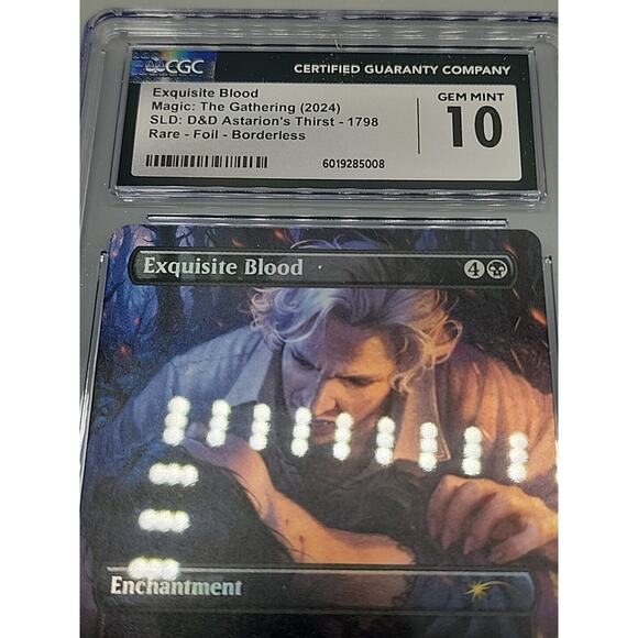 MTG Foil Borderless Exquisite Blood SLD: X D&D: Astarions Thirst CGC 10 MINT - Picture 4 of 6